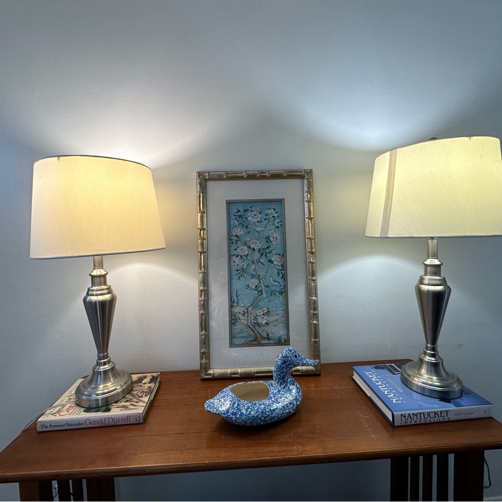 TWO ELEGANT BRASS LAMPS $170 together, $90 seperately